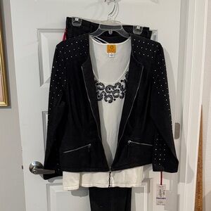 Ruby Rd. Black Studded Blazer